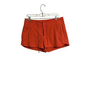 Athleta Womens Hudson Board Shorts Orange Size 8 Lightweight Drawst Waist Stretc